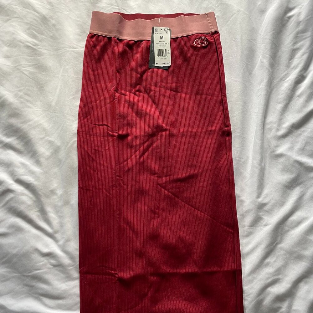NWT Reebok x Cardi B Collab Midi Rib Knit Skirt Pull-On Triathlon Red Womens M